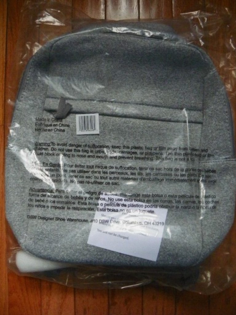 Dsw Exclusive Nwt Backpack Dual Shoulder Strap Heather Gray Fabric Padded Handle — image 3 of 7